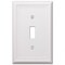 Amerelle Amerelle Chelsea White 1 gang Stamped Steel Toggle Wall Plate 1 pk 149TW - alternate 2